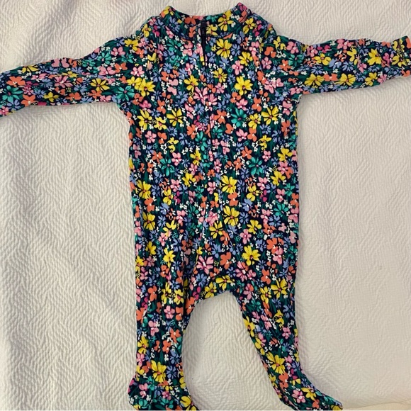 Old Navy Floral Onesie Footies - Picture 2 of 3